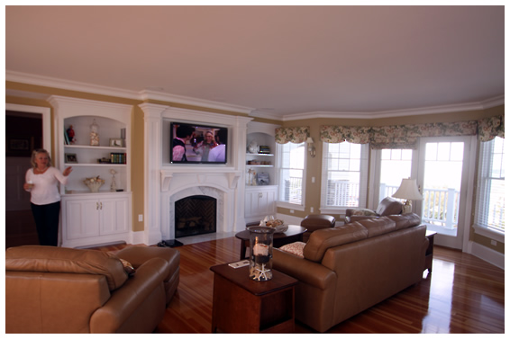 Shingle Style Home Living Room